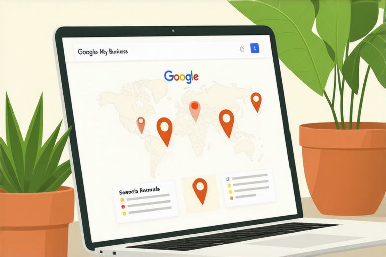 Illustration of Google Maps local SEO optimization